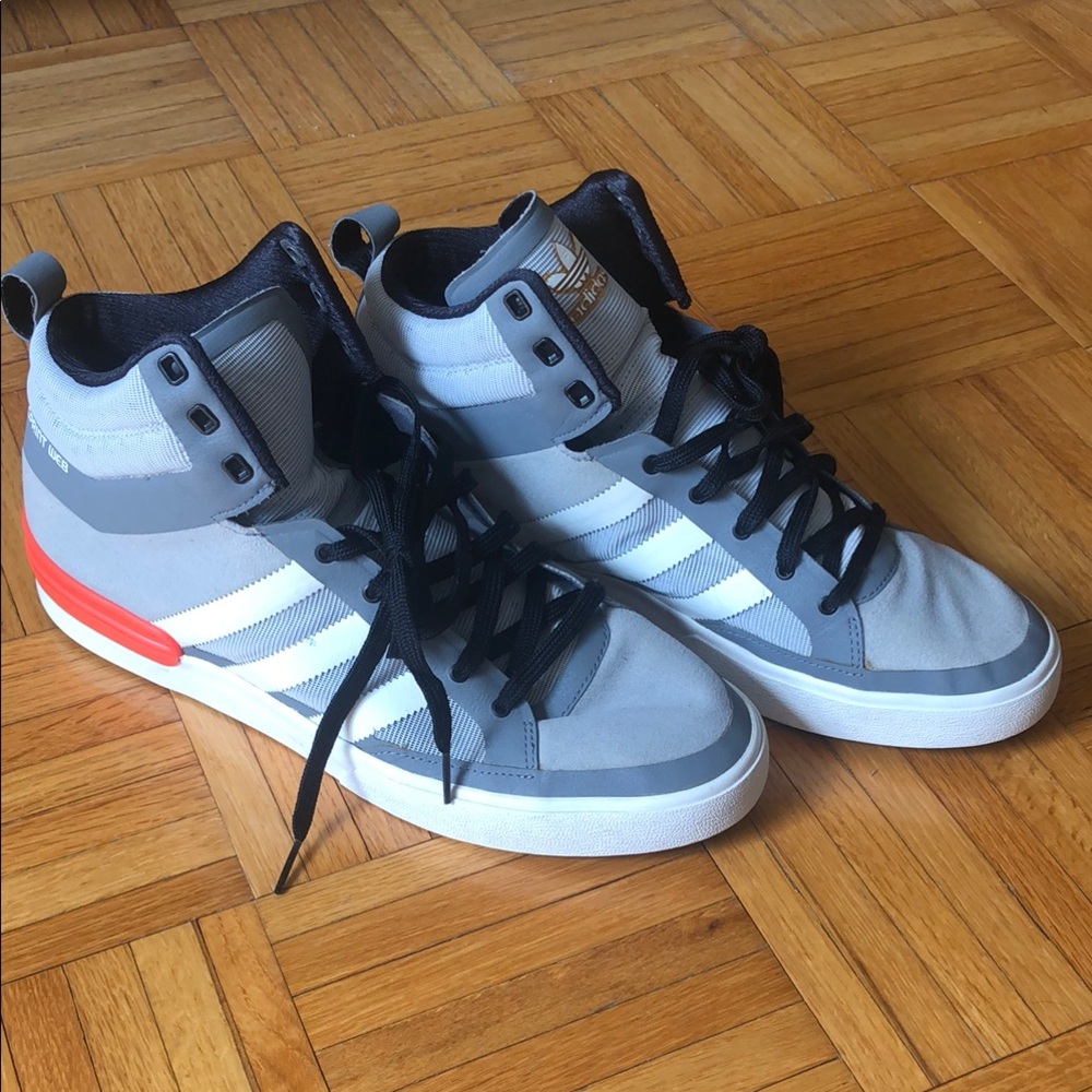 Adidas Gray High-Top Sneakers